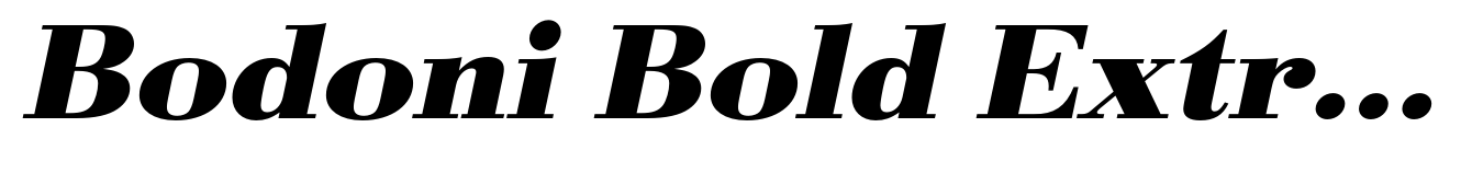 Bodoni Bold Extra Wide Oblique
